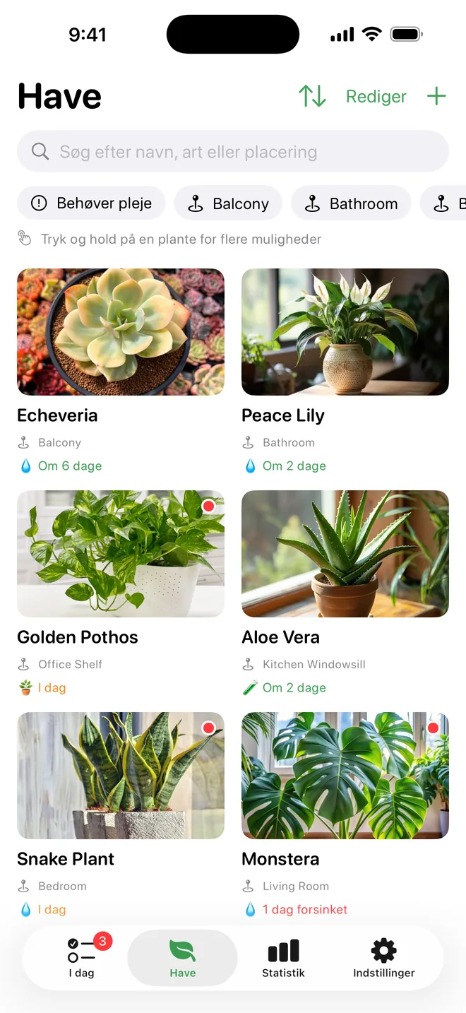 Alle dine planter