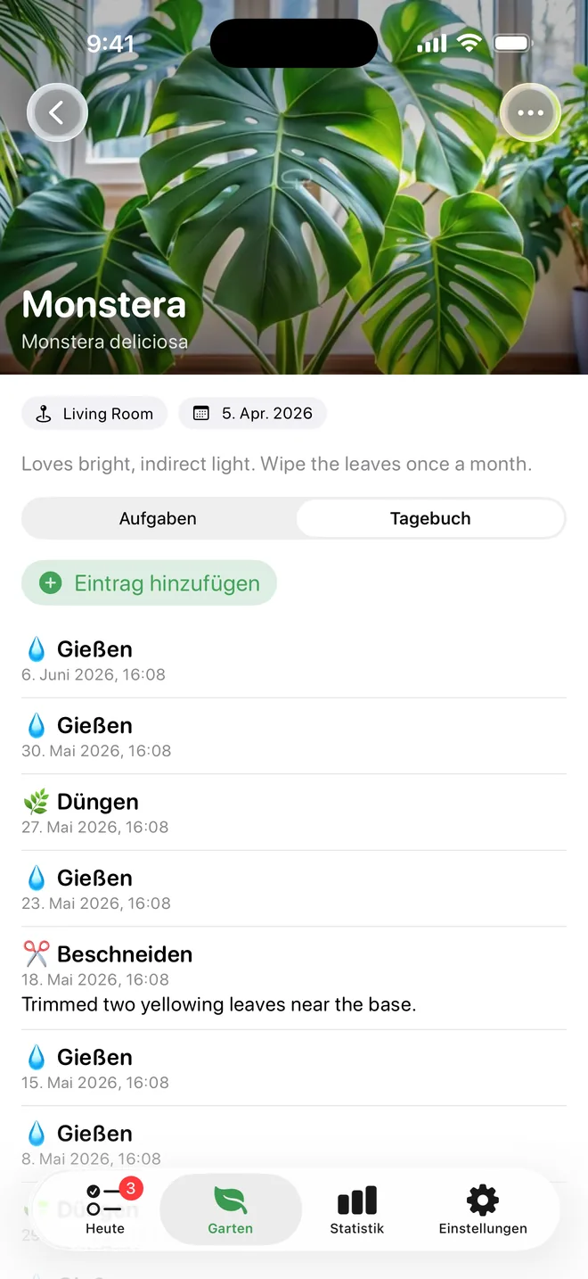 Dein Pflanzen-Tagebuch